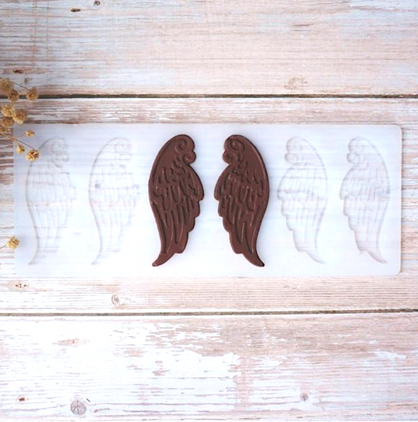 Силиконовая форма для шоколада-мастики-карамели 6 фигур Крылья 220*110*3 мм
