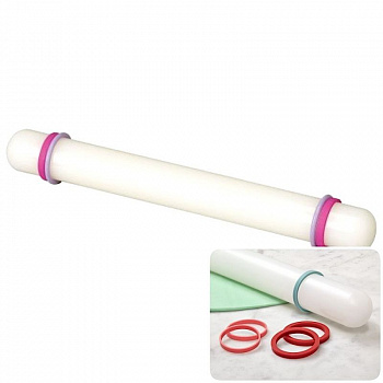 Скалка для мастики с ограничителями 33*3 см