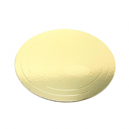 Подложка для торта усиленная Золото/Жемчуг 2х сторон. 3.2 мм, Ø 240 мм