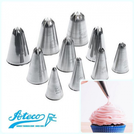 Кондитерская насадка закрытая звезда №840-843 от Ateco | 6 лучей малый размер