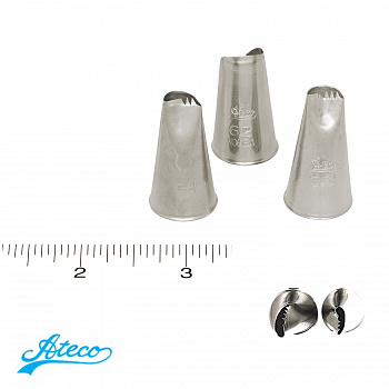 Кондитерская насадка лепесток рюшевый изогнутый №62, 63, 64 Ateco