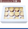Коробка с окном для 12 капкейков 33*25*10 cм