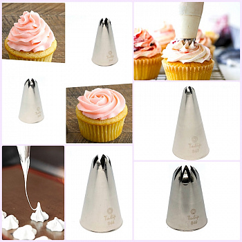 Кондитерские насадки закрытая звезда №840-849 Tulip™ (diam.4-18 mm; 6-10лучей) | Набор 10 шт