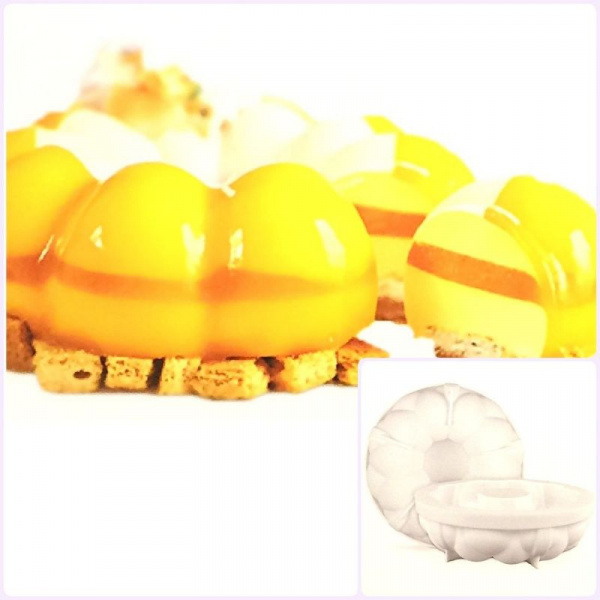 Силиконовая форма 3D для муссового торта | Сингапур ∅180 мм